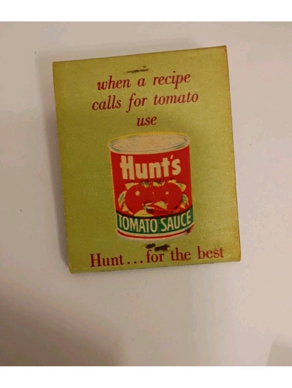 1963 Lot of 19 Hunts Tomato Sauce Ketchup Matchbooks W/ Recipes 4 Colors~New ~